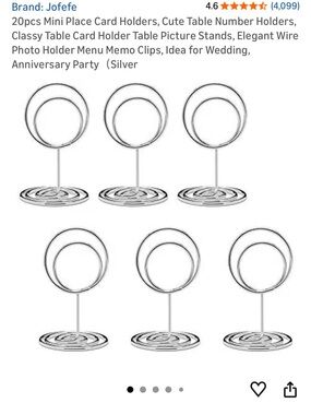 Silver Spiral Card Holders - 20 Pack